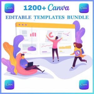 1200+ Canva Editable Templates Bundle