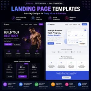 2 landing page design templates