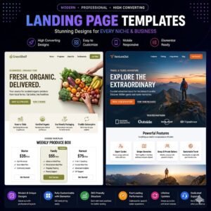 2 landing page design templates