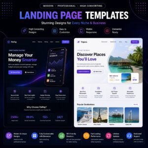 2 more landing page design templates new