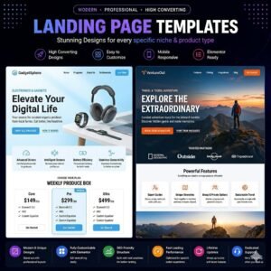2 more landing page design templates updated