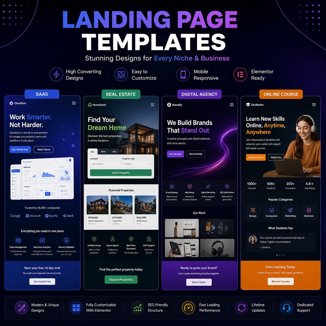 4 landing page design templates 4 landing page design templates